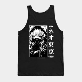 Japanese Cyberpunk Anime Girl Techwear 2 Tank Top